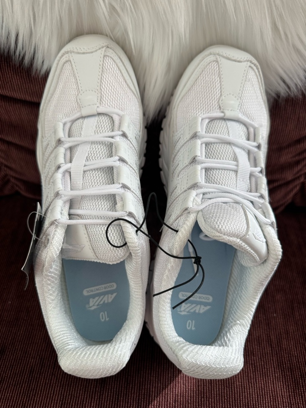 NWTS Avia White Womens Elevate Athletic Low-Top Walking Sneakers Sz 10 - Picture 8 of 11